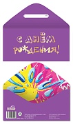 КДС2-17630 Конверт для денег на склейке. С днём рождения! (унисекс, однотонный, золотая фольга)
